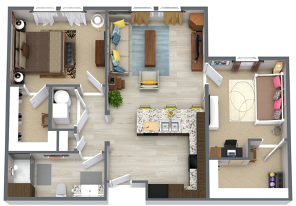 Two Bedroom / One Bath